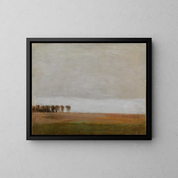 Vue de Jægersborg Allé, Gentofte, au nord de Copenhague - Vilhelm Hammershøi — gerahmtes Bild an der Wand