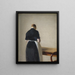 Frau von hinten - Vilhelm Hammershøi — gerahmtes Bild an der Wand
