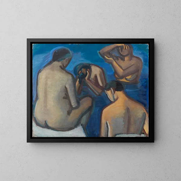 Nach dem Bad - Vilhelm Lundstrøm — gerahmtes Bild an der Wand