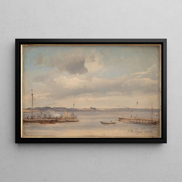 Vilhelm Petersen - A Boat Harbour Humlebk Zealand.webp