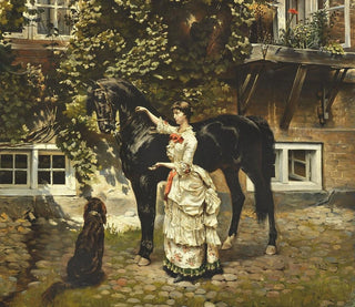 Vilhelm Tilly - Dame ved sin hest.webp