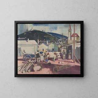 Mexikanische Landschaft - Vilmos Aba-Novák — gerahmtes Bild an der Wand