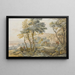 Italienisches Landschaftsgemälde mit Reisenden nach Jan Both - Vincent Jansz van der Vinne — gerahmtes Bild an der Wand