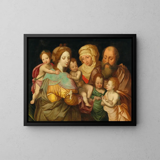 Vincent Sellaer - The Holy Kinship Anna and Joachim with Maria Cleophas and her four sons.webp