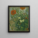Schmetterlinge und Mohnblumen - Vincent van Gogh — gerahmtes Bild an der Wand