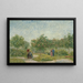 Garten in Montmartre mit Liebespaaren - Vincent van Gogh — gerahmtes Bild an der Wand