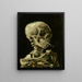 Kopf eines Skeletts mit einer brennenden Zigarette - Vincent van Gogh — gerahmtes Bild an der Wand