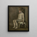 Nacktes sitzendes Mädchen - Vincent van Gogh — gerahmtes Bild an der Wand