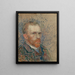 Selbstporträt (Konflikt der Fälle) - Vincent van Gogh — gerahmtes Bild an der Wand