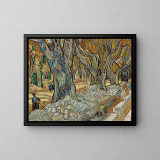 Vincent van Gogh - The Large Plane Trees Road Menders at SaintRmy.webp