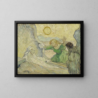 Die Auferstehung Lazars - Vincent van Gogh — gerahmtes Bild an der Wand