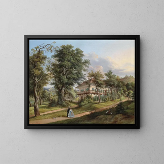 Vinzenz Kreuzer - Parklandschaft mit Spaziergngern.webp