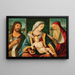 Die Jungfrau mit Kind mit Johannes dem Täufer und Hieronymus - Vittore Carpaccio und Benedetto Carpaccio — gerahmtes Bild an der Wand