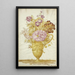 Blumenstrauß in einer antiken Vase - Vittoria Munarini — gerahmtes Bild an der Wand