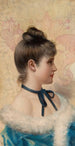 Portrait eines jungen Schönheitsprofils - Vittorio Matteo Corcos — Ansicht des Kunstwerks