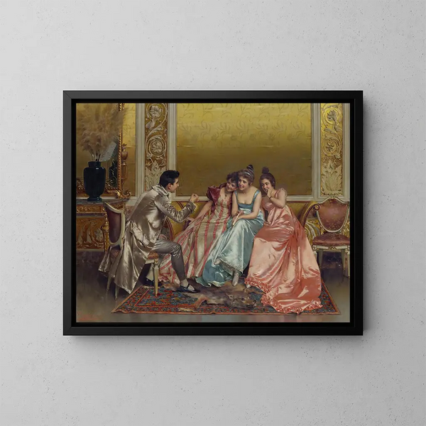 Ein gefangener Publikum - Vittorio Reggianini — gerahmtes Bild an der Wand