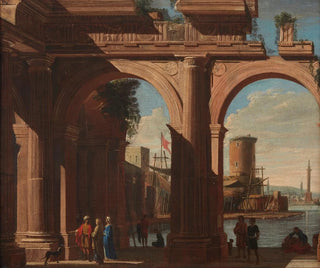 Viviano Codazzi - Doric Arcade with the Torre di S Vincenzo.webp