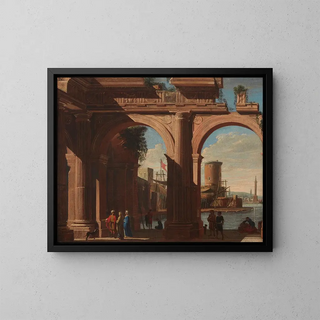 Viviano Codazzi - Doric Arcade with the Torre di S Vincenzo.webp