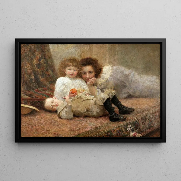Mein Nest - Vlaho Bukovac — gerahmtes Bild an der Wand