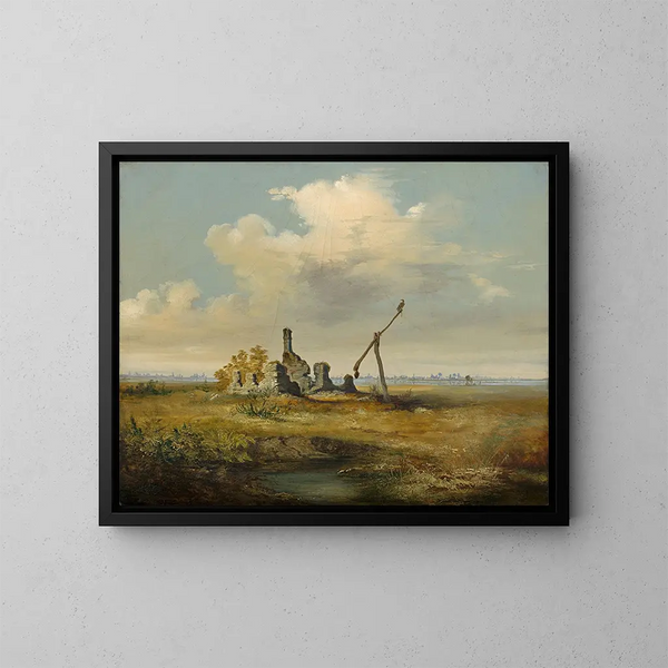 Ruinen von Csrda - Vojtech Klimkovič — gerahmtes Bild an der Wand