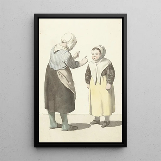 W Barthautz - Twee tegenover elkaar staande meisjes.webp