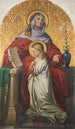 Sainte Anne mit Maria im Gebet - W. Geraedts — gerahmtes Bild an der Wand
