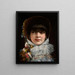 Portrait einer jungen Frau mit Pony - Wacław Józef Koniuszko — gerahmtes Bild an der Wand