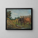 Drei Kühe am Flussufer - Wacław Wśowicz — gerahmtes Bild an der Wand