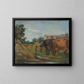 Wacaw Wsowicz - Three cows by a river.webp