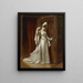 Dame elegante en damassé weißes Kleid - Władysław Bakałowicz — gerahmtes Bild an der Wand