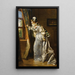 Elegantes Gemälde mit Fenster - Władysław Bakałowicz — gerahmtes Bild an der Wand