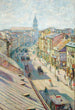 Rue Nowy Świat in Warschau an einem Sommertag - Władysław Podkowiński — Ansicht des Kunstwerks
