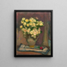 Vase von kleinen weißen Rosen - Władysław Ślewiński — gerahmtes Bild an der Wand