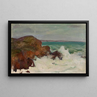 Wadysaw lewiski - Waves in a rocky bay.webp