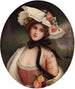 Portrait einer Schönheit, die Rosen hält - Richard Wagner — Ansicht des Kunstwerks