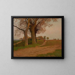 Landschaft - Walery Brochocki — gerahmtes Bild an der Wand