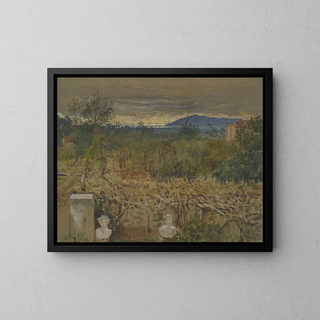Garten mit Ruinen - Walter Crane — gerahmtes Bild an der Wand