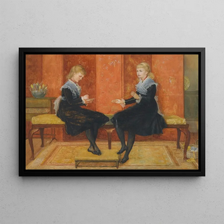 Walter Crane - Violet And Lily The Daughters Of Edmund Routledge.webp