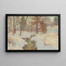 Eichen im Winter-Schnee im November - Walter Launt Palmer — gerahmtes Bild an der Wand