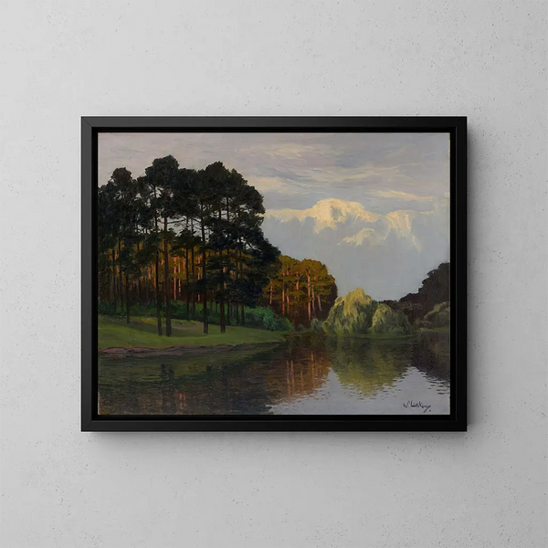 Lac Hubertus im Grunewald - Walter Leistikow — gerahmtes Bild an der Wand