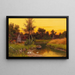 Idyllische Abendszene an der Spree - Walter Moras — gerahmtes Bild an der Wand