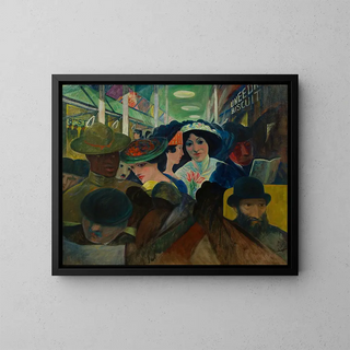 Le Métro - Walter Pach — gerahmtes Bild an der Wand