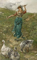 Der Hüter der Gänse - Walter Shirlaw — Ansicht des Kunstwerks
