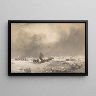 Walter William May - Sledges in a fresh fair wind going over Hummocky Ice.webp
