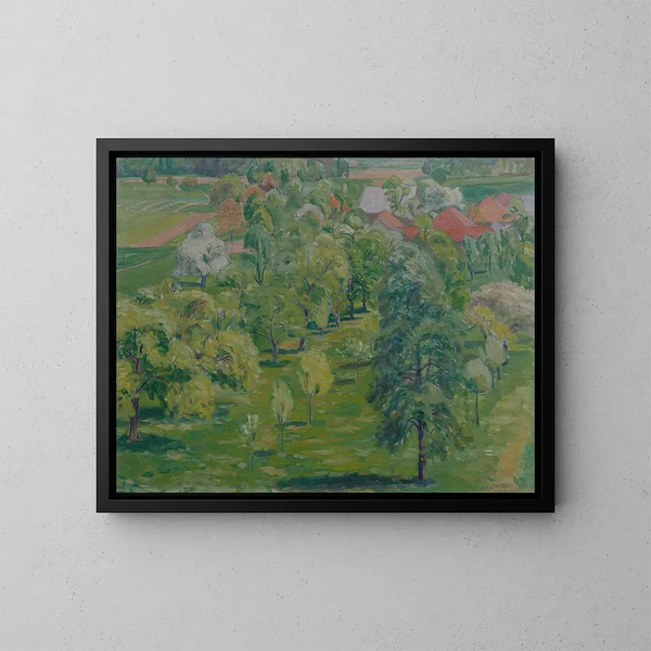 Frühling am Ufer des Attersees - Walther Gamerith — gerahmtes Bild an der Wand