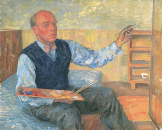 Walther Gamerith - Selbstportrt mit Palette und Pinsel.webp