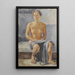 Nacktes weibliches Sitzen - Walther Gamerith — gerahmtes Bild an der Wand