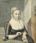 Portrait einer Dame beim Stricken - Warner Horstink — Ansicht des Kunstwerks