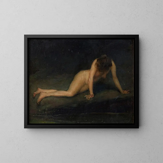 Bassin ombragé - Warren B. Davis — gerahmtes Bild an der Wand
