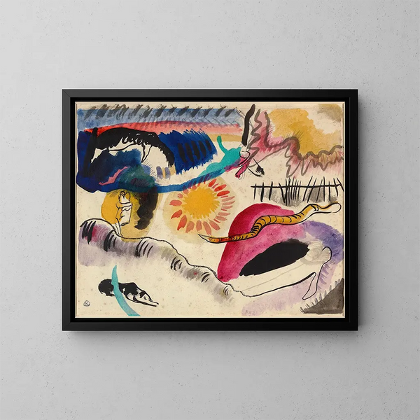Aquarelle n° 3 Garten der Liebe - Wassily Kandinsky — gerahmtes Bild an der Wand
